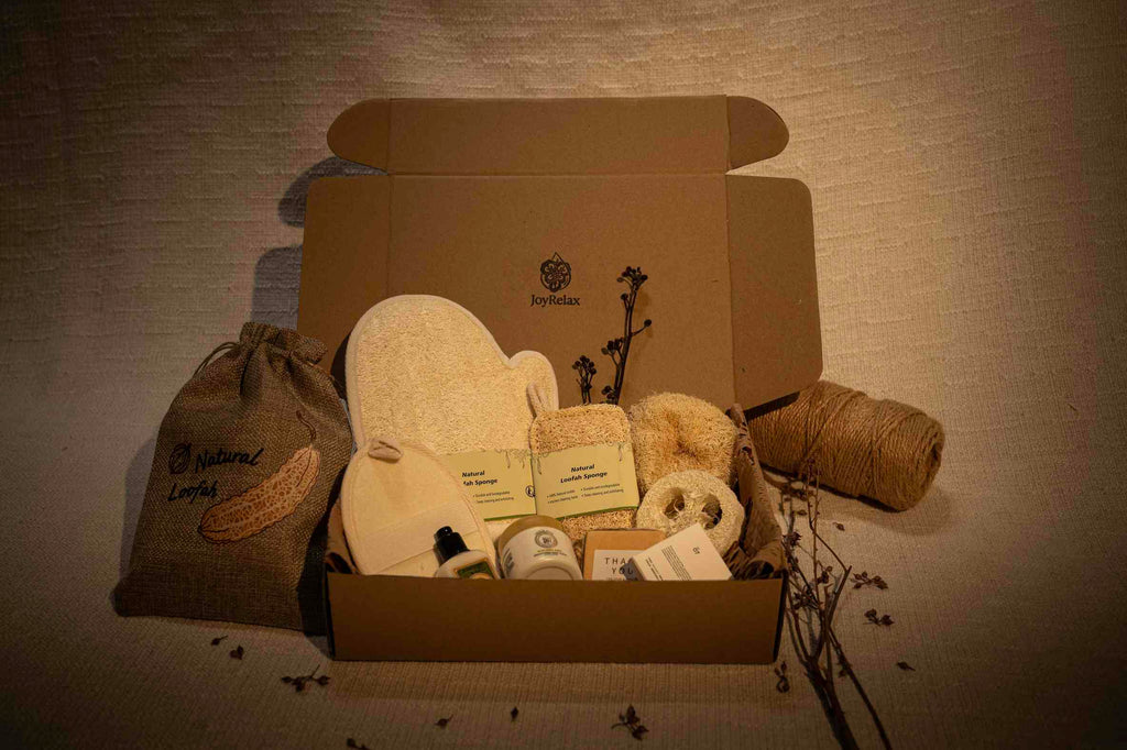 JoyRelax™ Botanical Skin Care | Premium Loofah & Artisanal Soap Gift Set