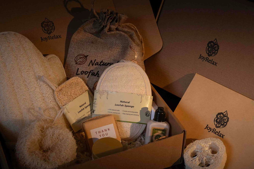 JoyRelax™ Botanical Skin Care | Premium Loofah & Artisanal Soap Gift Set