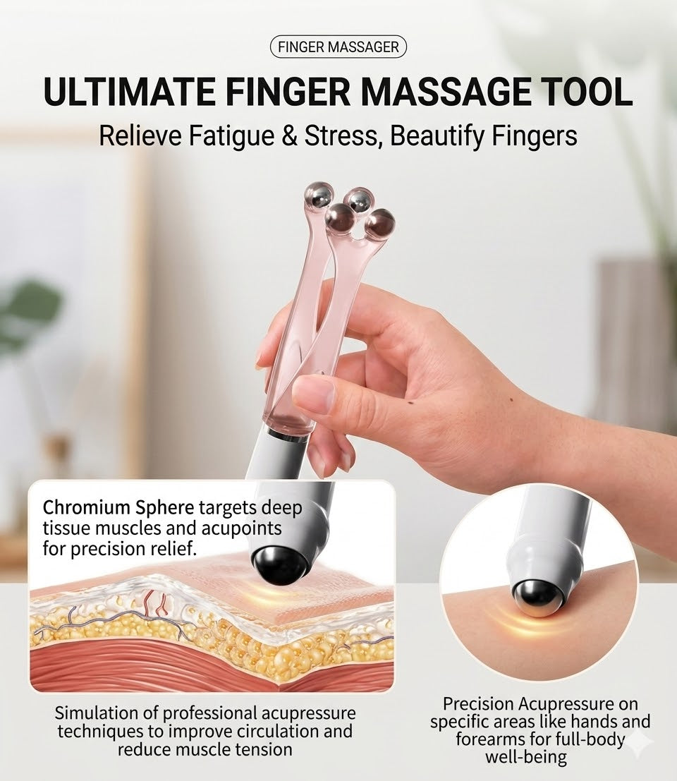 👐 JoyRelax™ Dual-Roller Finger Massager