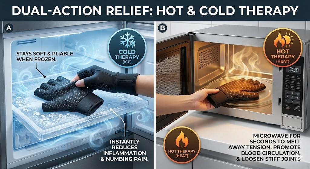 JoyRelax™ Hot & Cold Gel Therapy Mitts - Fast Relief for Arthritis & Joint Pain